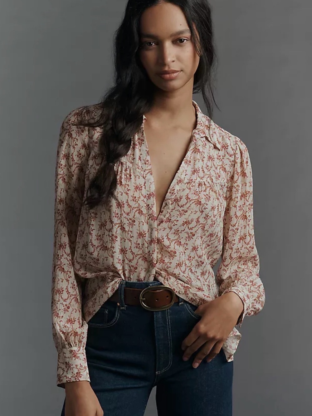 PAIGE Gardener Blouse in 100% Silk Georgette